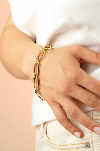 Silver Paperclip Bracelet