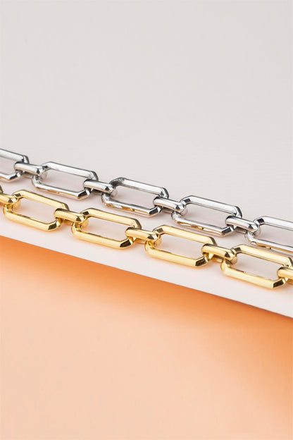 Silver Paperclip Bracelet