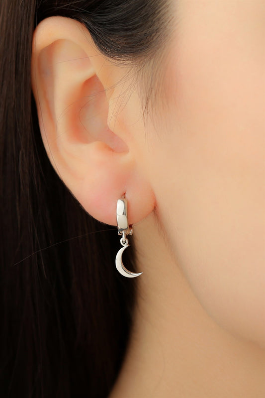 Pendientes Luna Plata