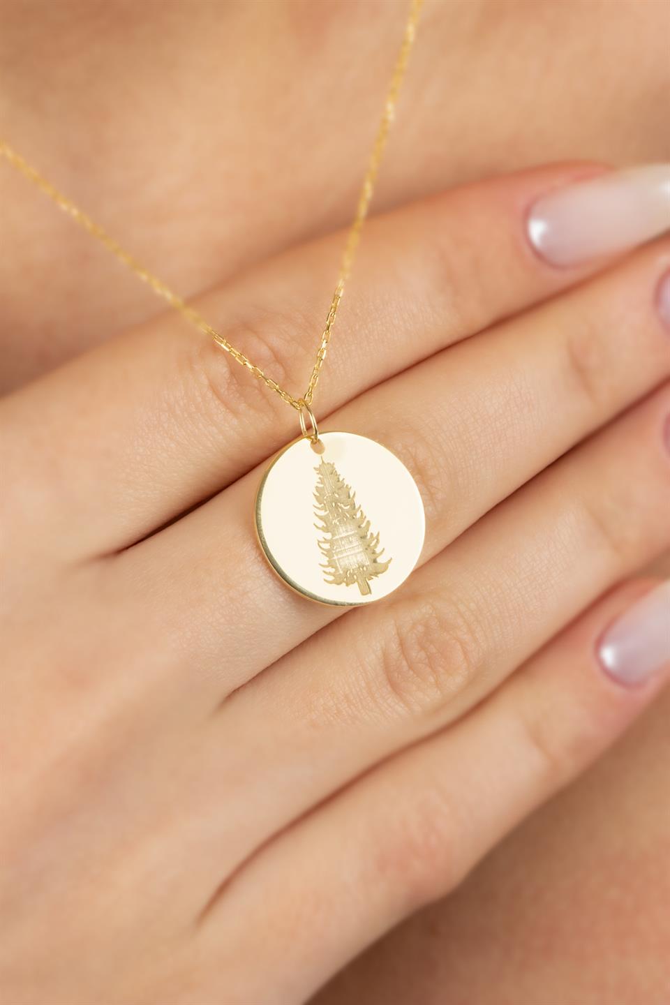 Silver Pine Tree Necklace