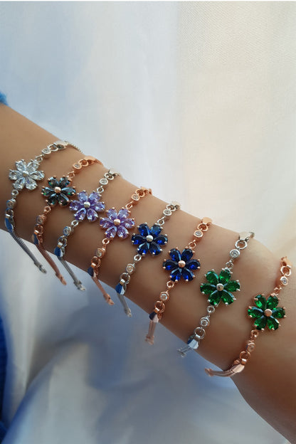 Pulsera Flor de Plata