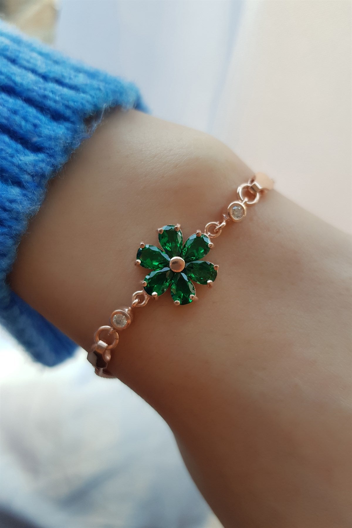 Silver Flower Bracelet