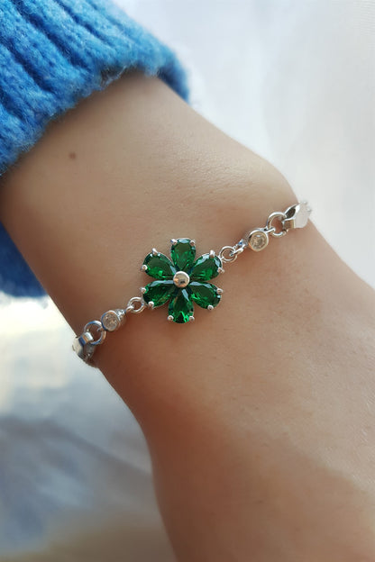 Silver Flower Bracelet