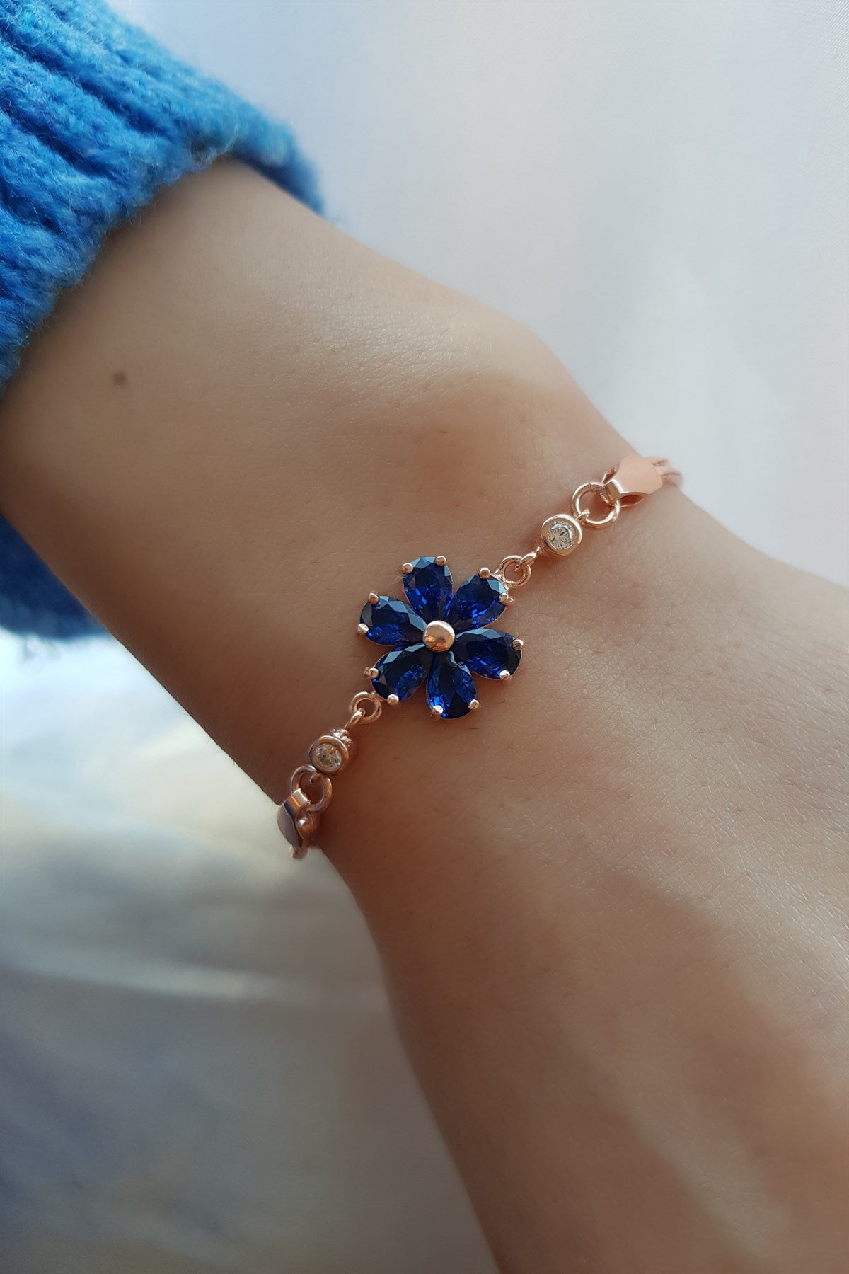 Bracelet Fleur En Argent