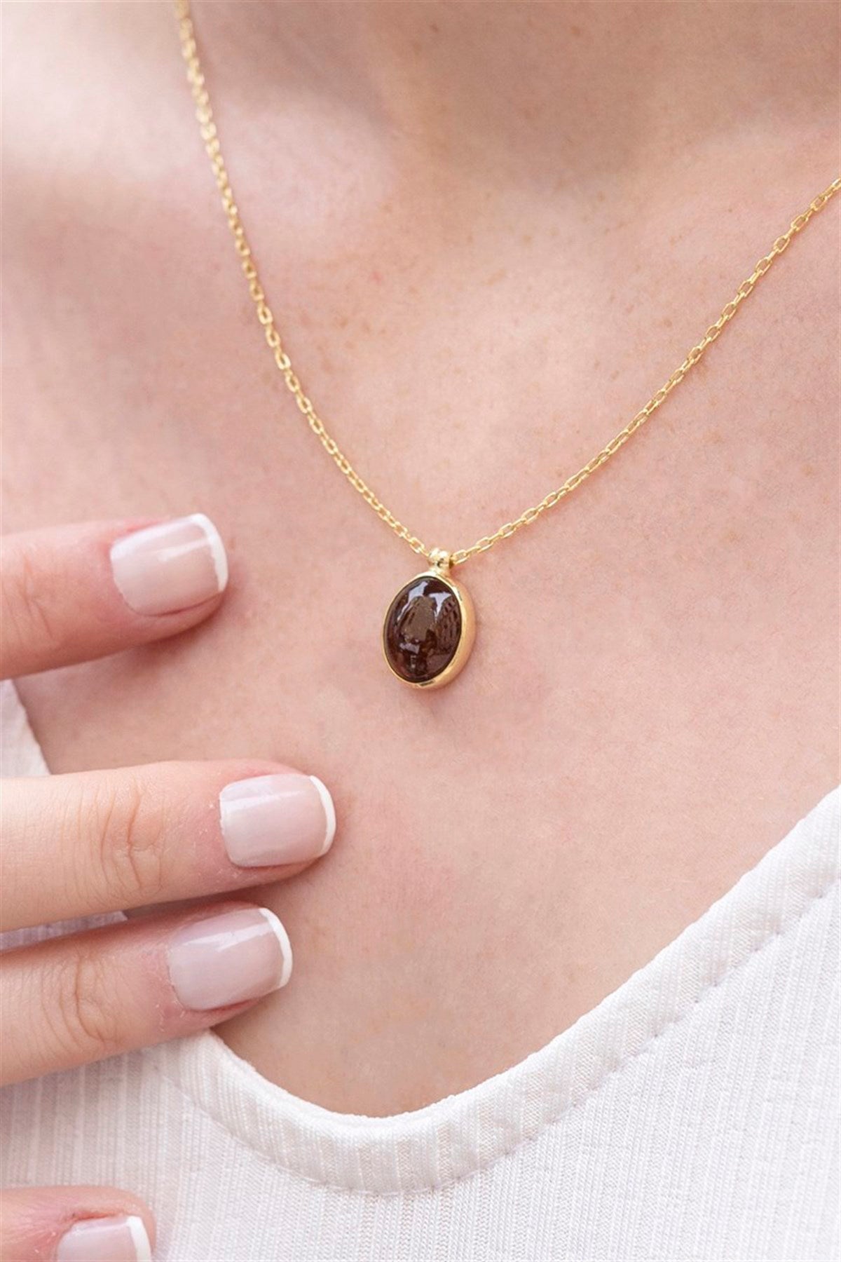 Silver Natural Tourmaline Gemstone Handcrafted Necklace