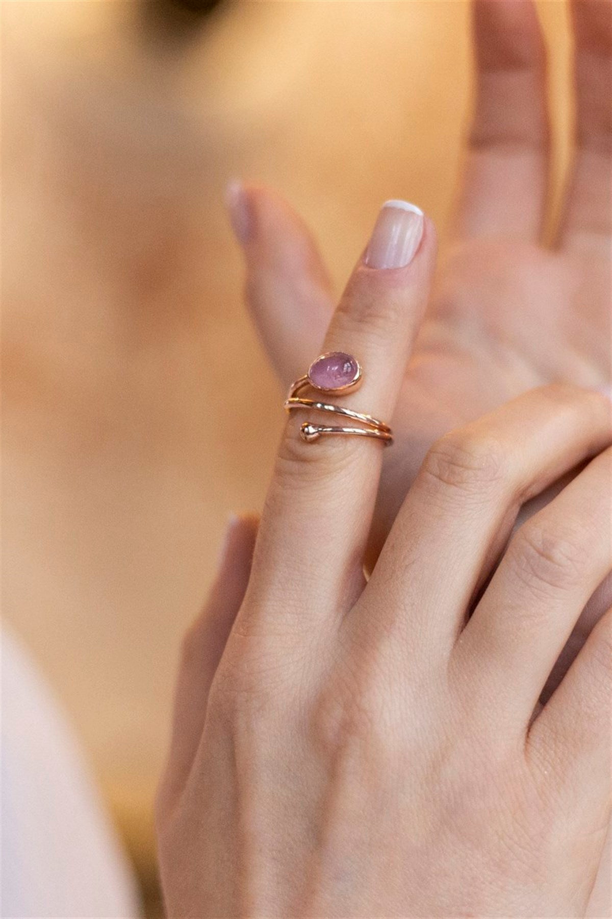 Silver Natural Tourmaline Gemstone Handcrafted Ring