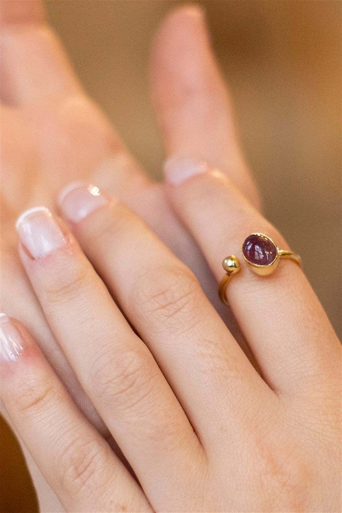 Silver Natural Tourmaline Gemstone Handcrafted Ring