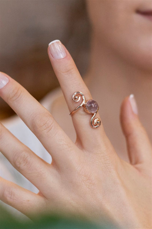 Silver Natural Tourmaline Gemstone Handcrafted Ring