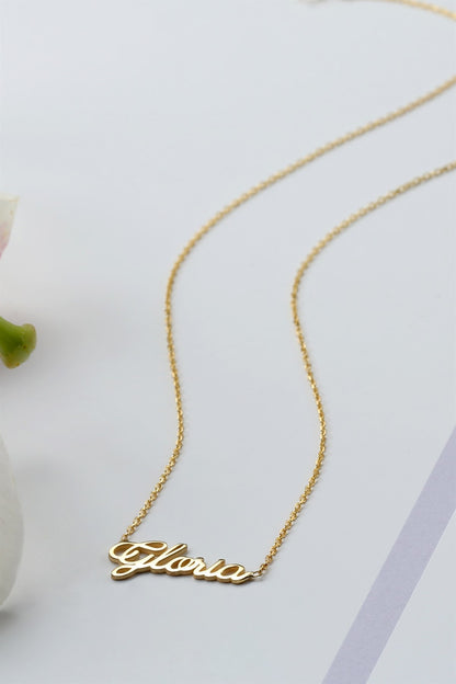 Silver Hand Writing Name Necklace