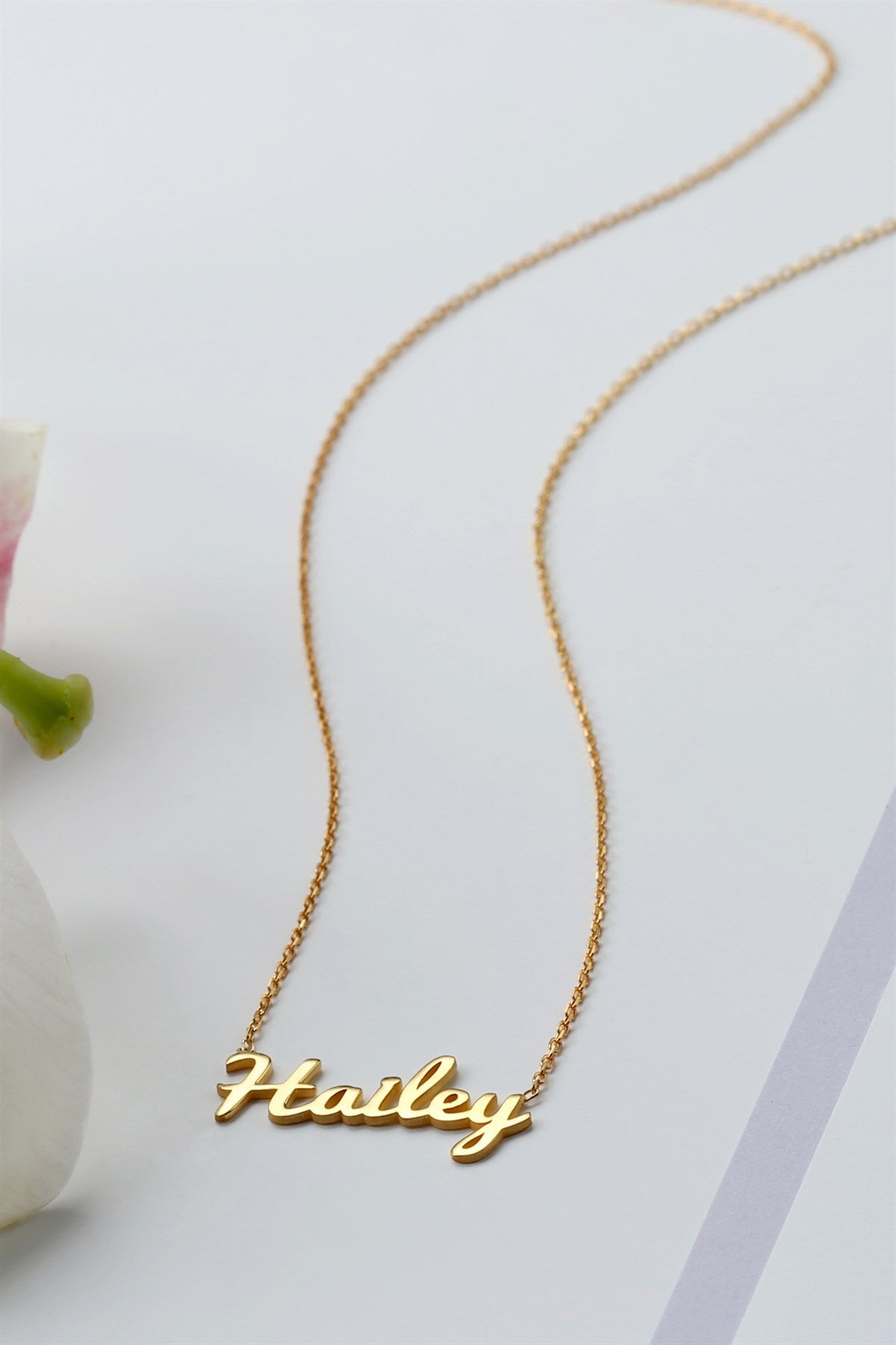 Silver Hand Writing Name Necklace