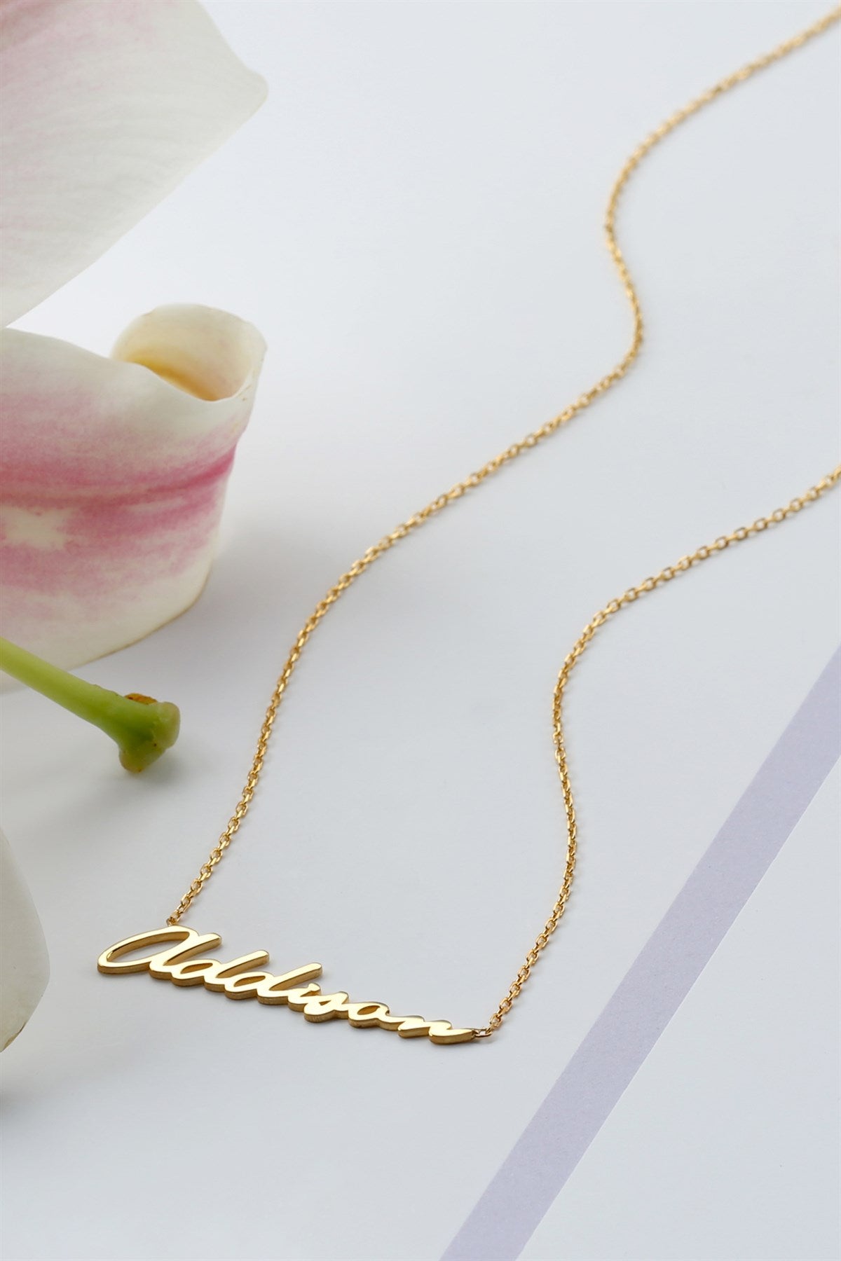 Silver Hand Writing Name Necklace