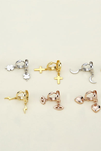 Boucles d'oreilles crucifix en argent