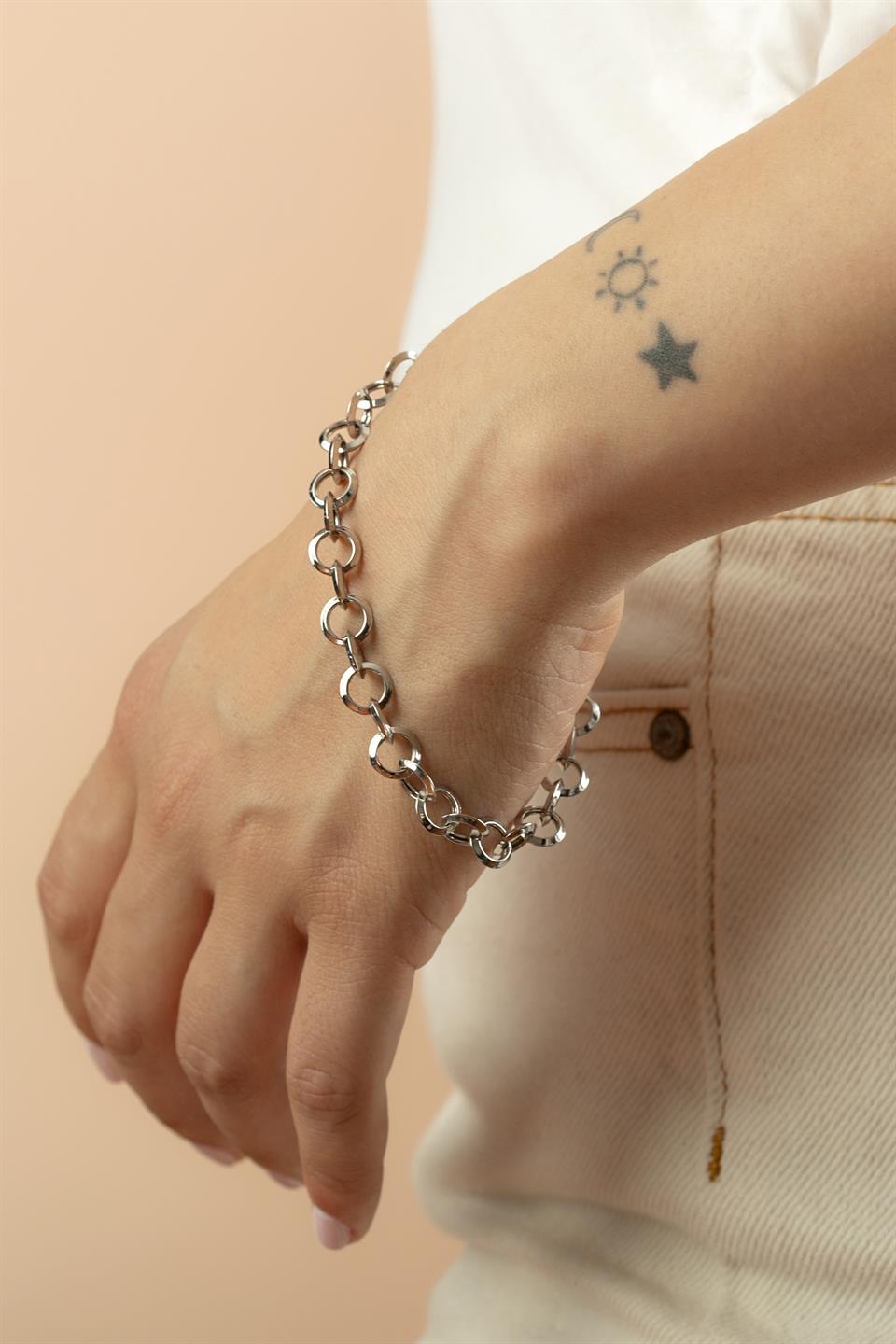 Silver Rolo Chain Bracelet