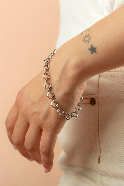 Silver Rolo Chain Bracelet