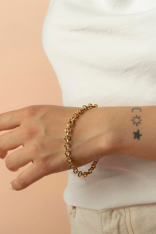 Silver Ring Chain Bracelet