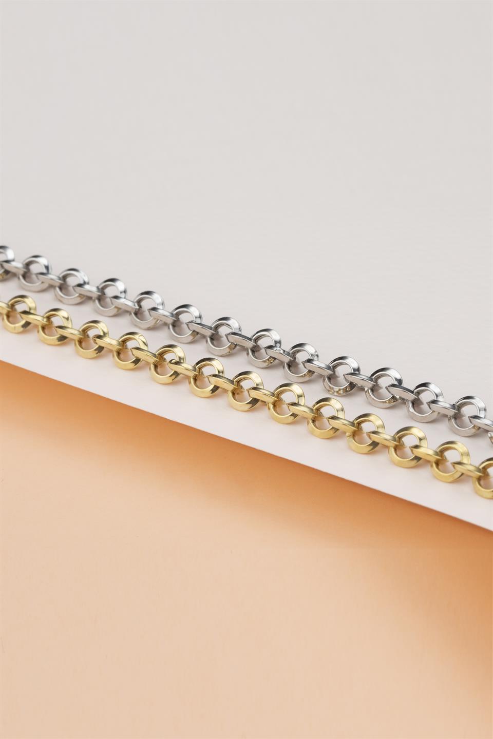 Silver Ring Chain Bracelet