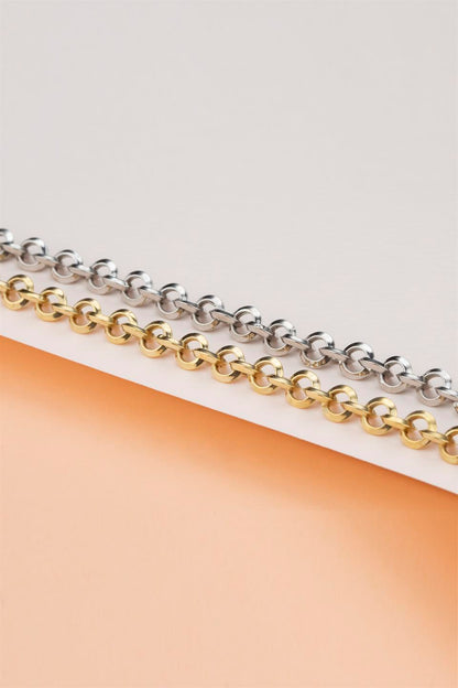 Silver Ring Chain Bracelet