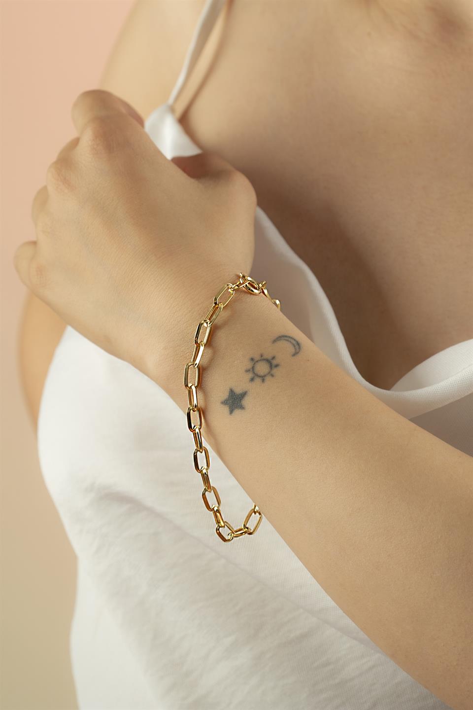 Silver Ring Chain Bracelet