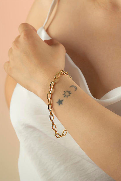 Silver Ring Chain Bracelet