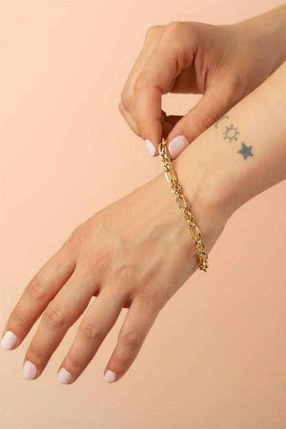 Silver Ring Chain Bracelet