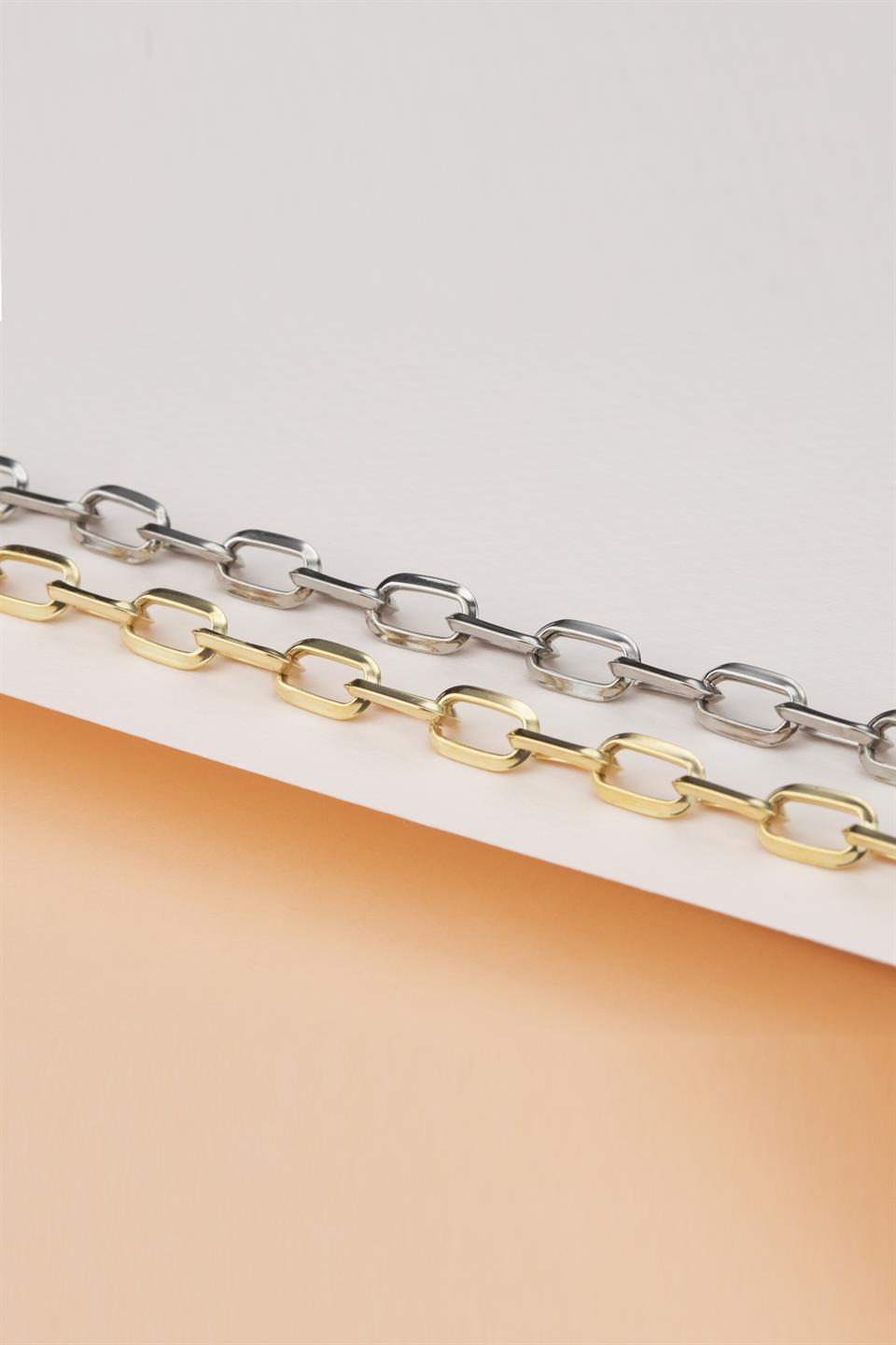 Silver Ring Paperclip Bracelet
