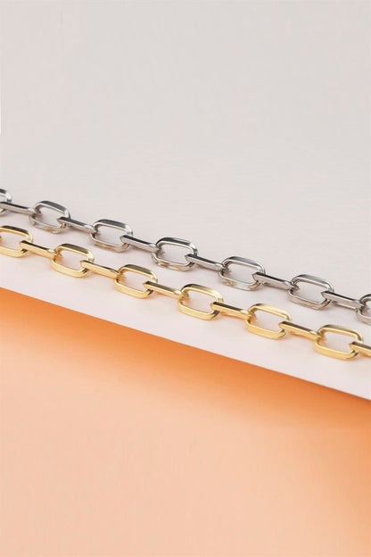 Silver Ring Paperclip Bracelet