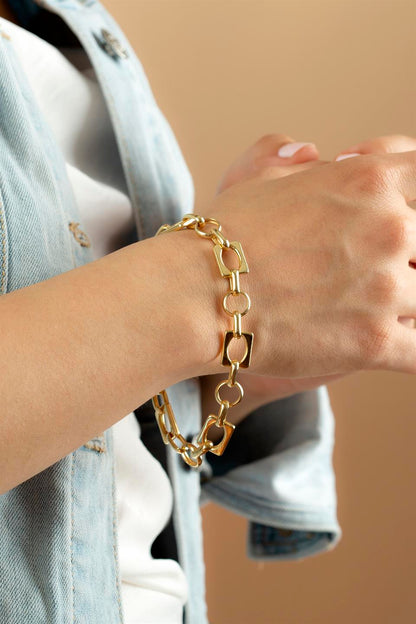 Silver Ring Chain Bracelet
