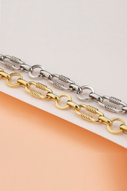 Silver Ring Chain Bracelet