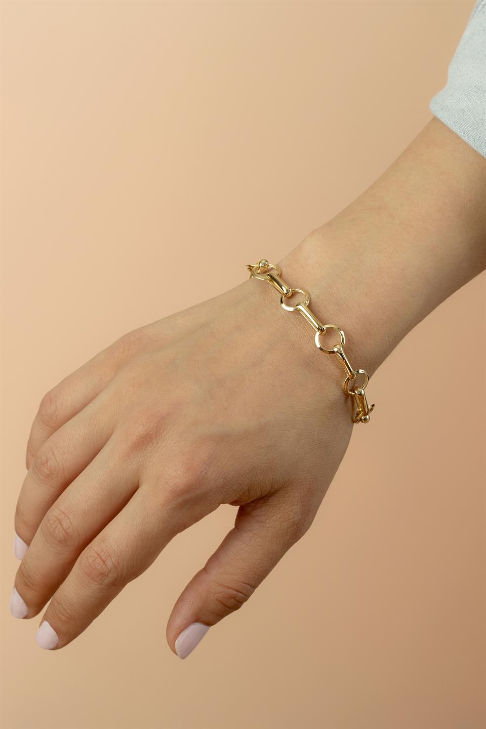 Silver Ring Chain Bracelet