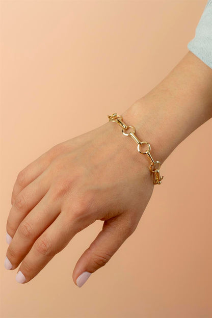 Silver Ring Chain Bracelet