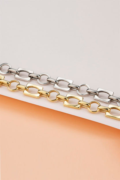 Silver Ring Chain Bracelet