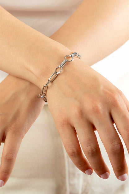 Silver Ring Chain Bracelet
