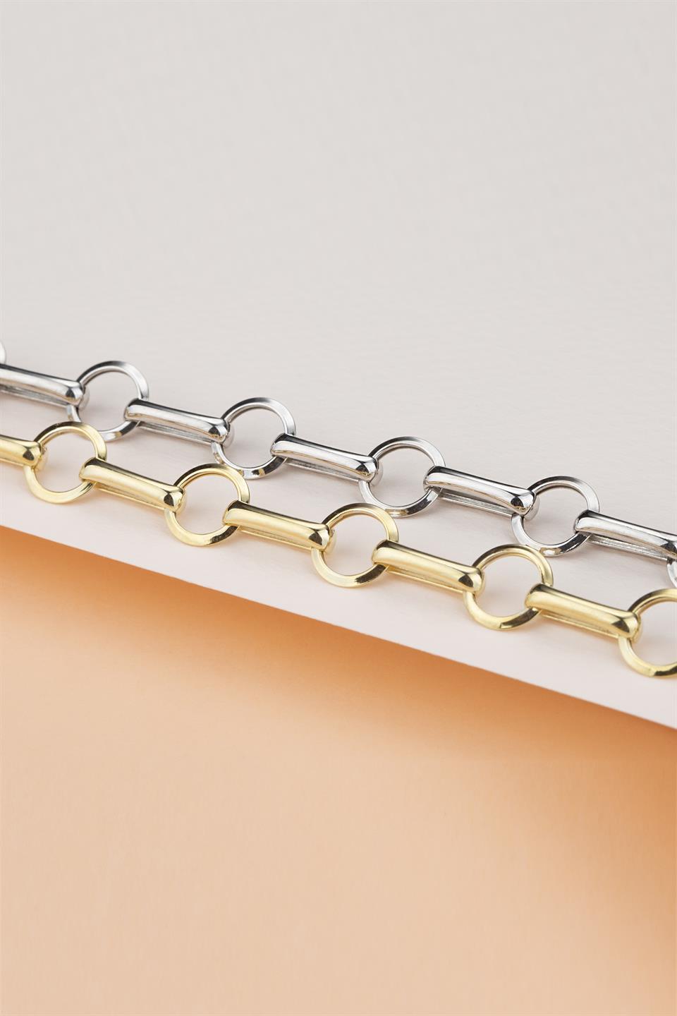 Silver Ring Chain Bracelet