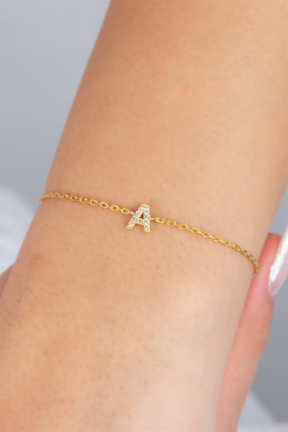 Silver Initial Bracelet