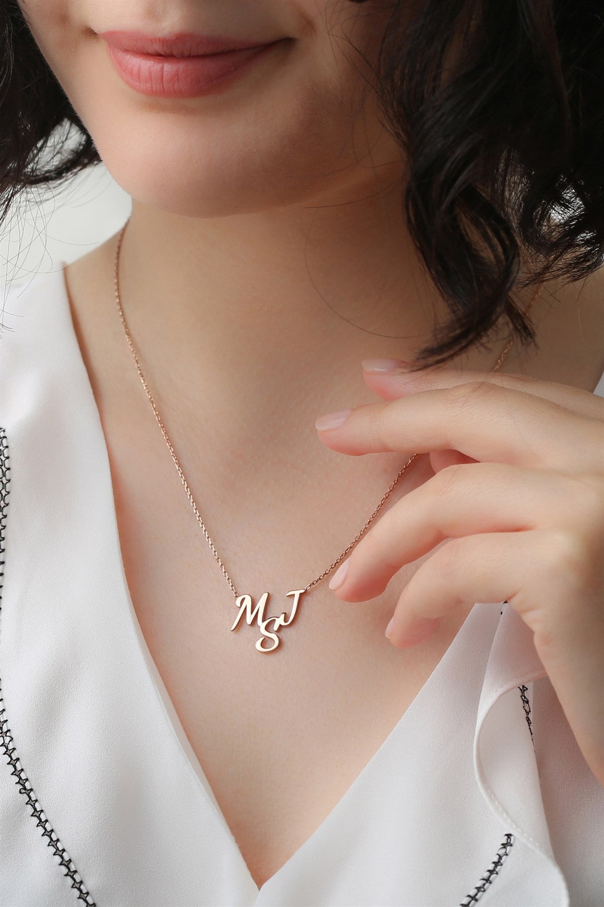 Collier initial en argent