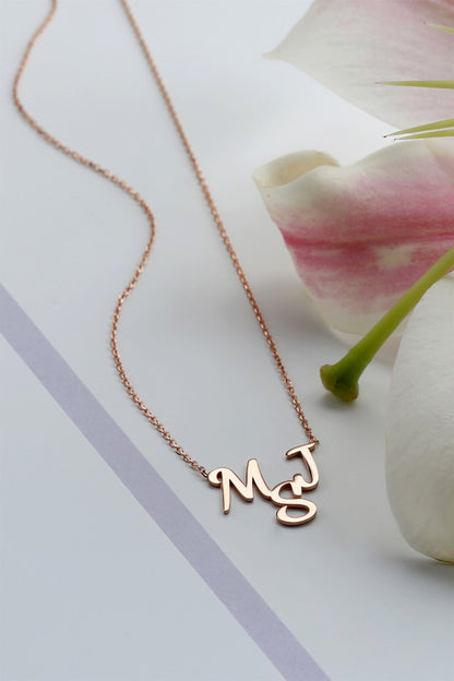 Collier initial en argent