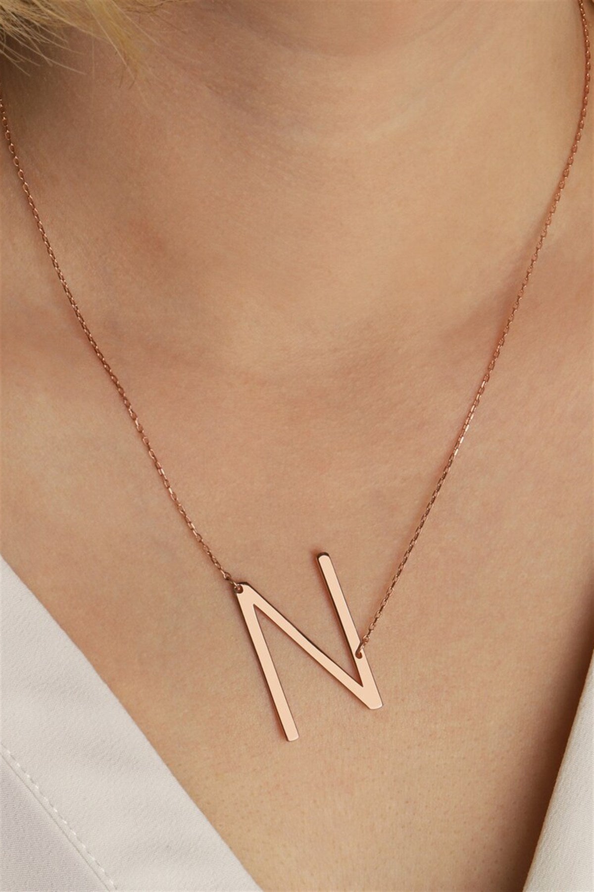 Silver Initial Necklace