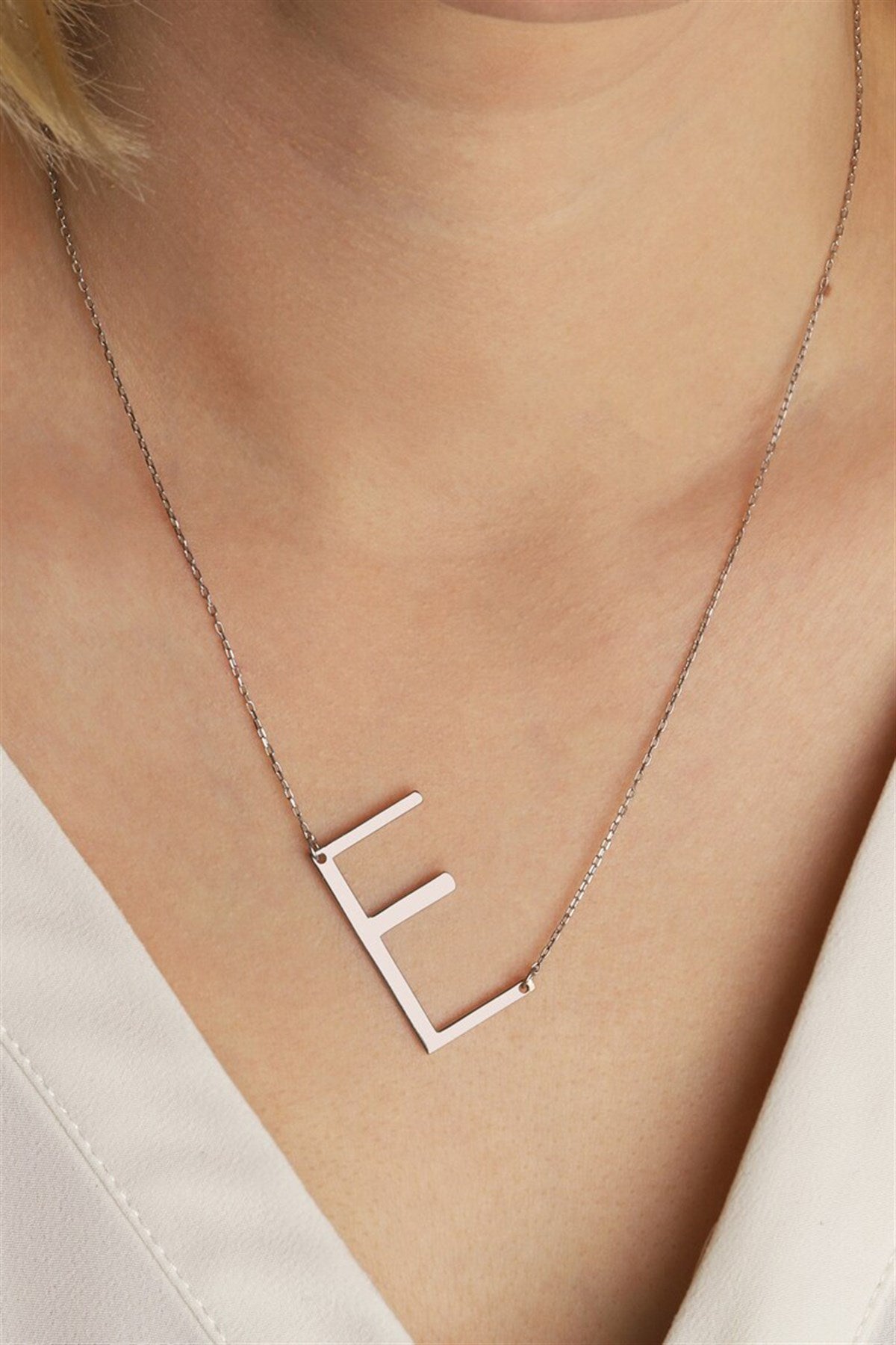 Collier initial en argent