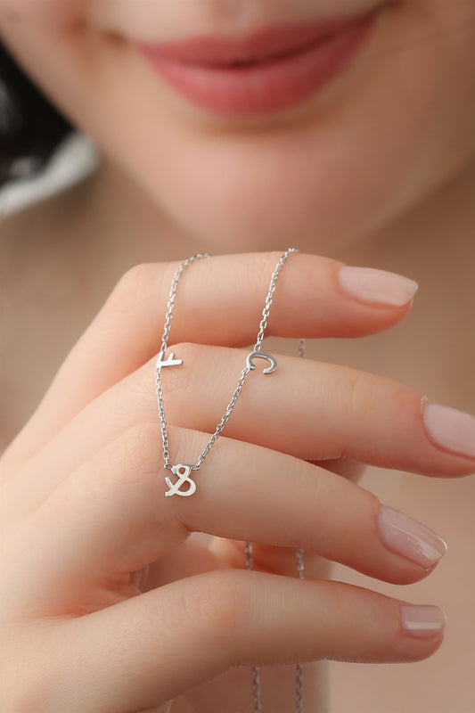 Silver Initial Necklace