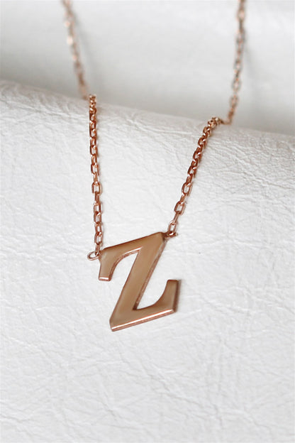 Silver Initial Necklace