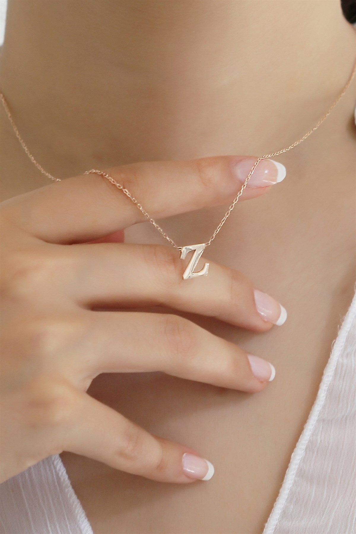 Silver Initial Necklace