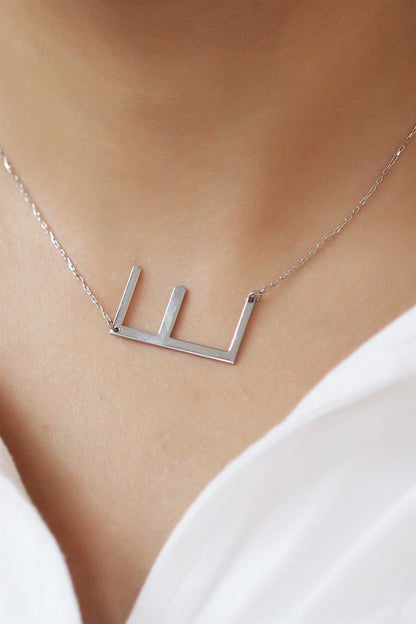 Collier initial en argent