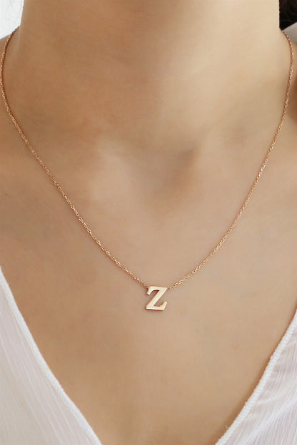 Silver Initial Necklace