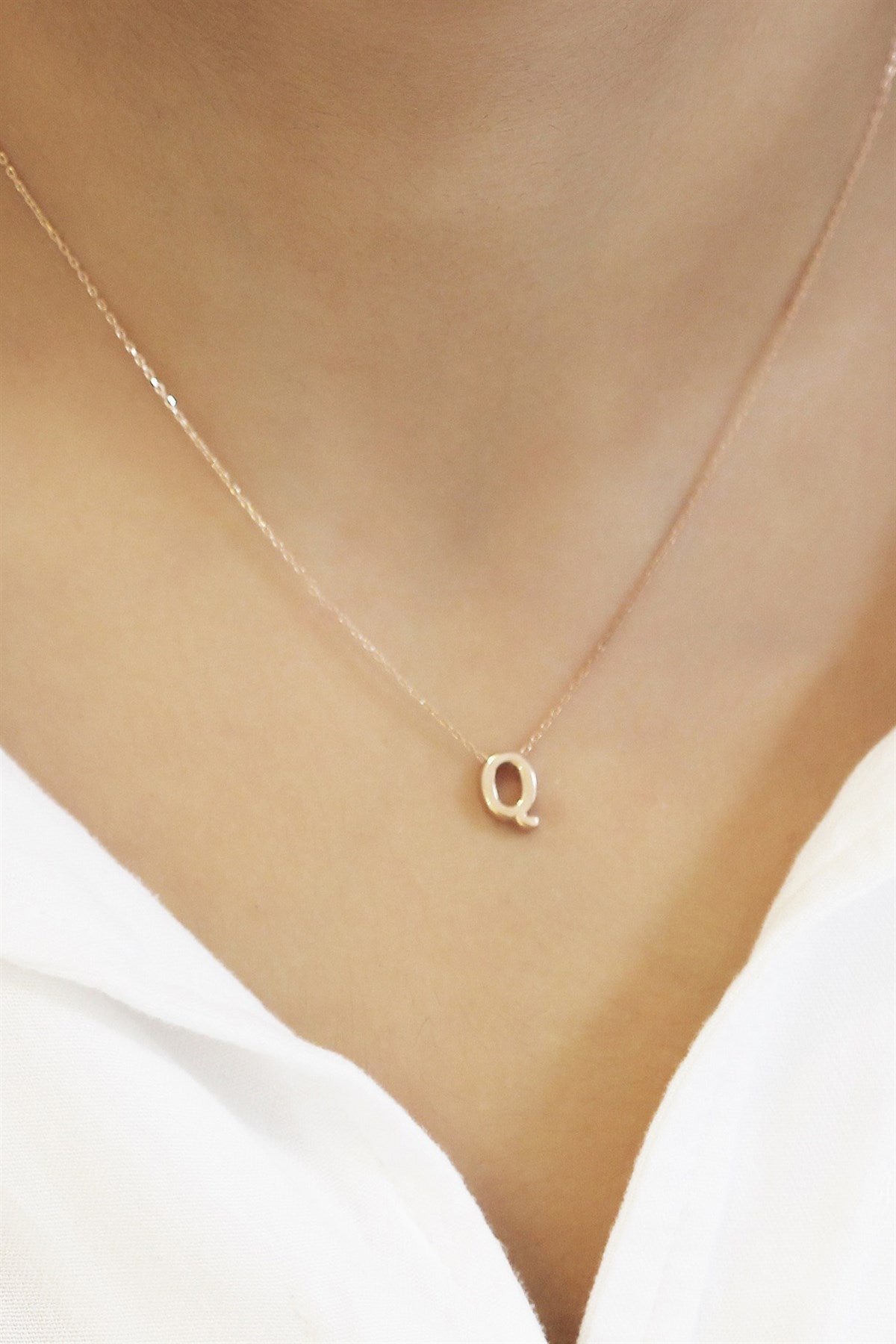 Silver Initial Necklace