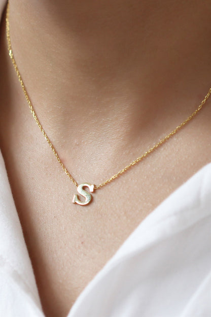 Silver Initial Necklace