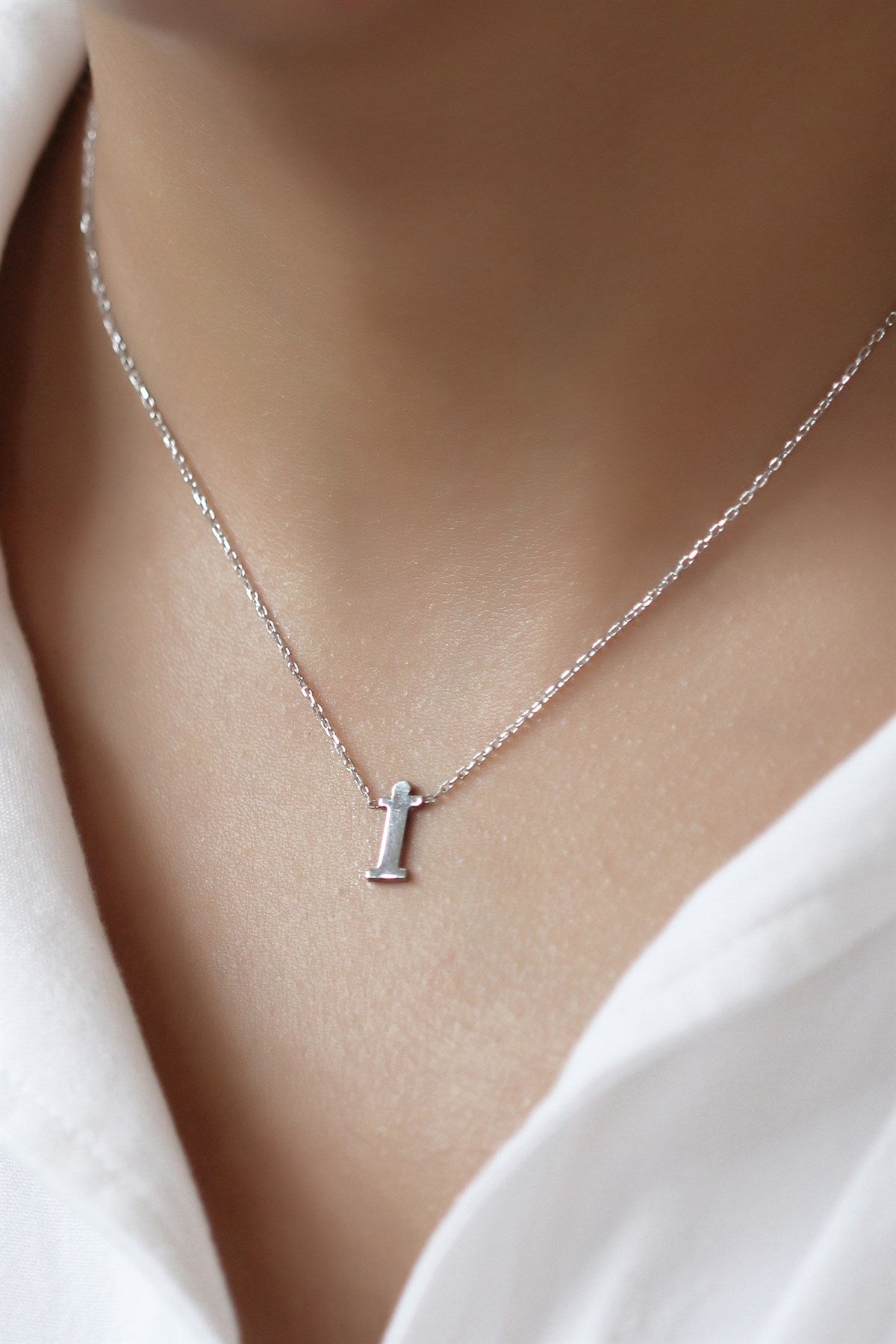 Silver Initial Necklace