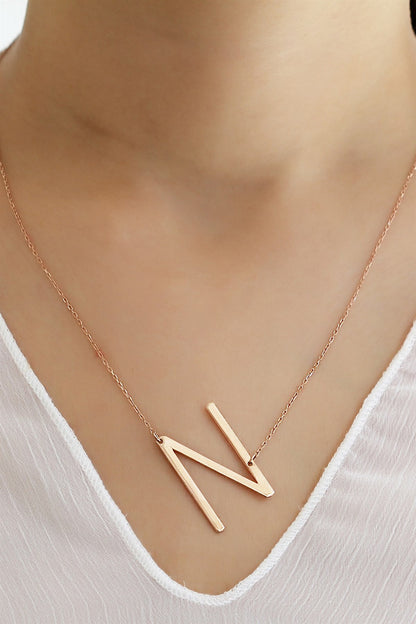 Silver Initial Necklace