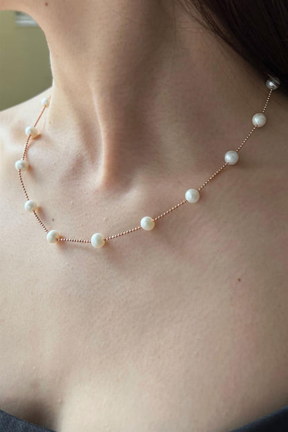 Silver Pearl Necklace