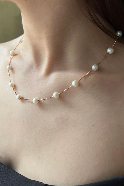 Silver Pearl Necklace