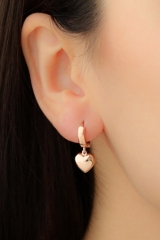 Silver Wobbly Heart Earrings